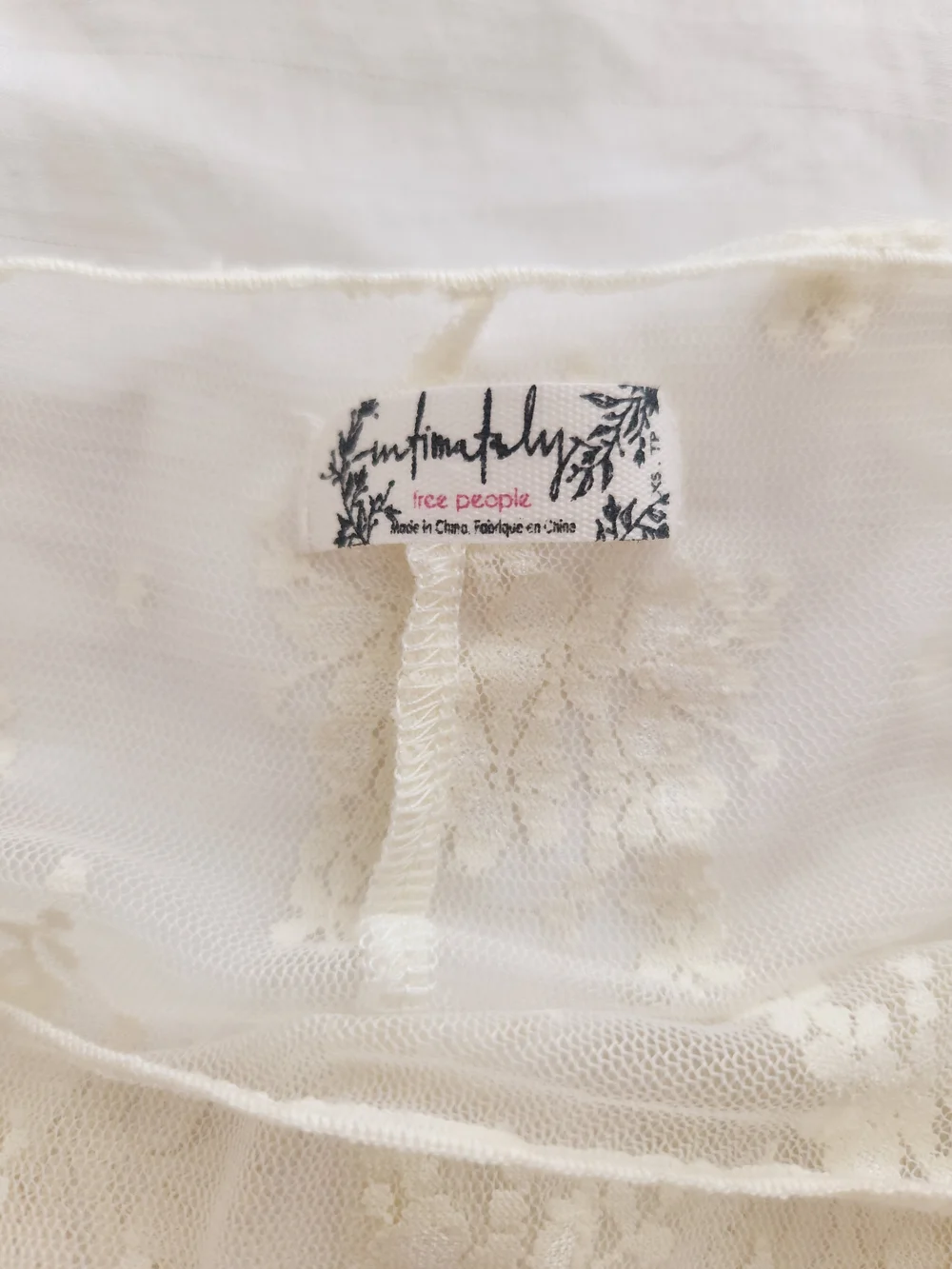 Free People Sheer Lace Long-Sleeve Top in Ivory